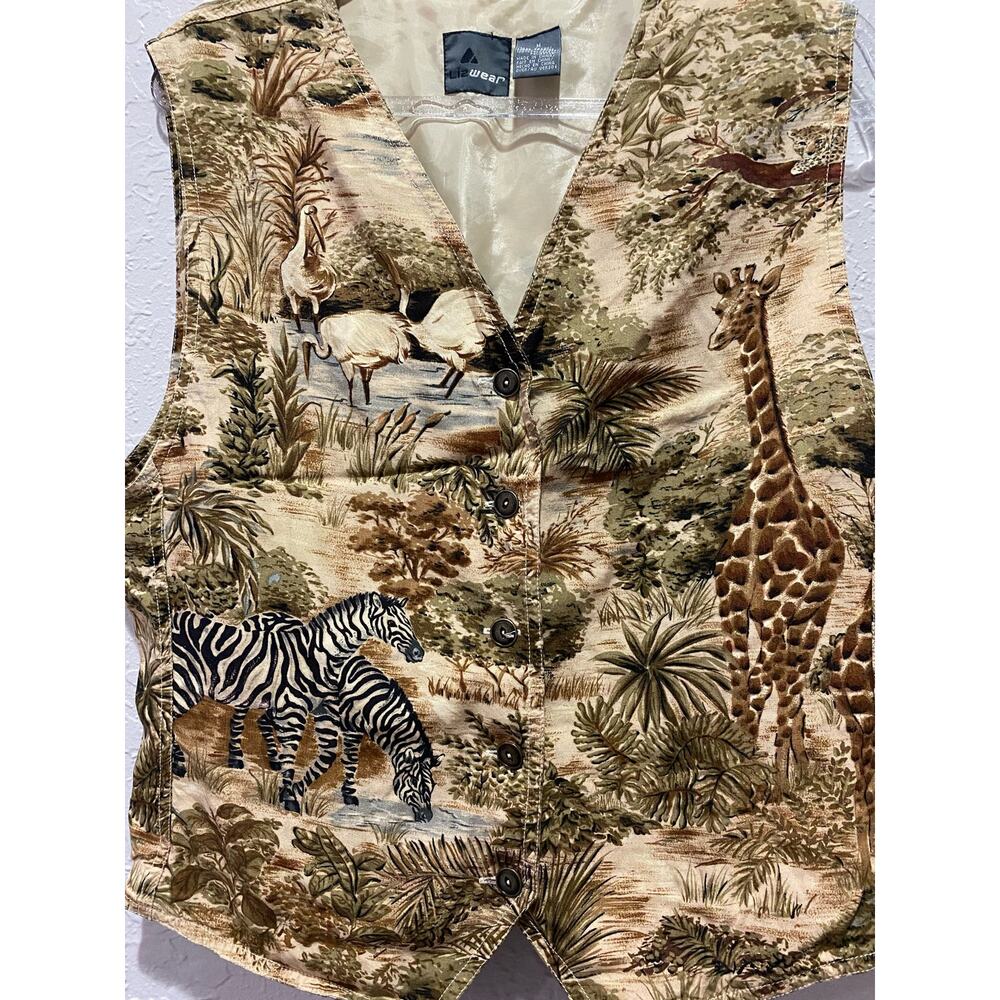 Vintage LizWear Animal Print Women's Vest 90s - Picture 4 of 5